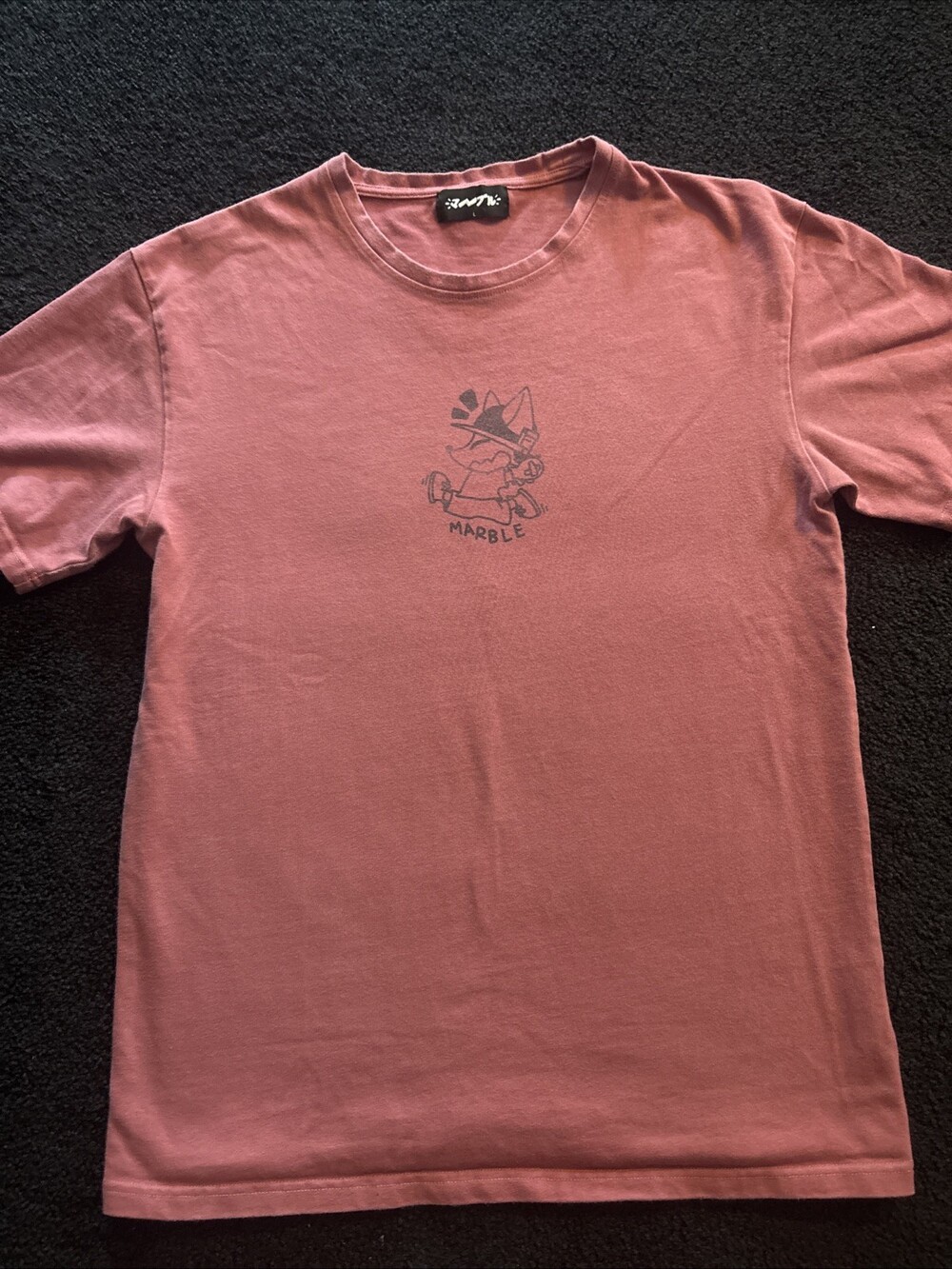 Marble Soda Marble Wolf Graphic Print Heavy T Shirt 100% Cotton Sz L